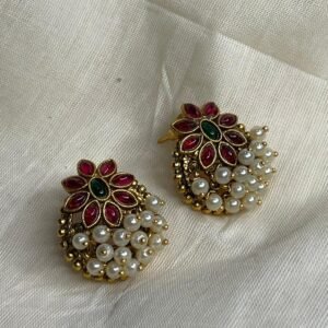 Peacock design earrings with hanging style. Stylish and affordable.